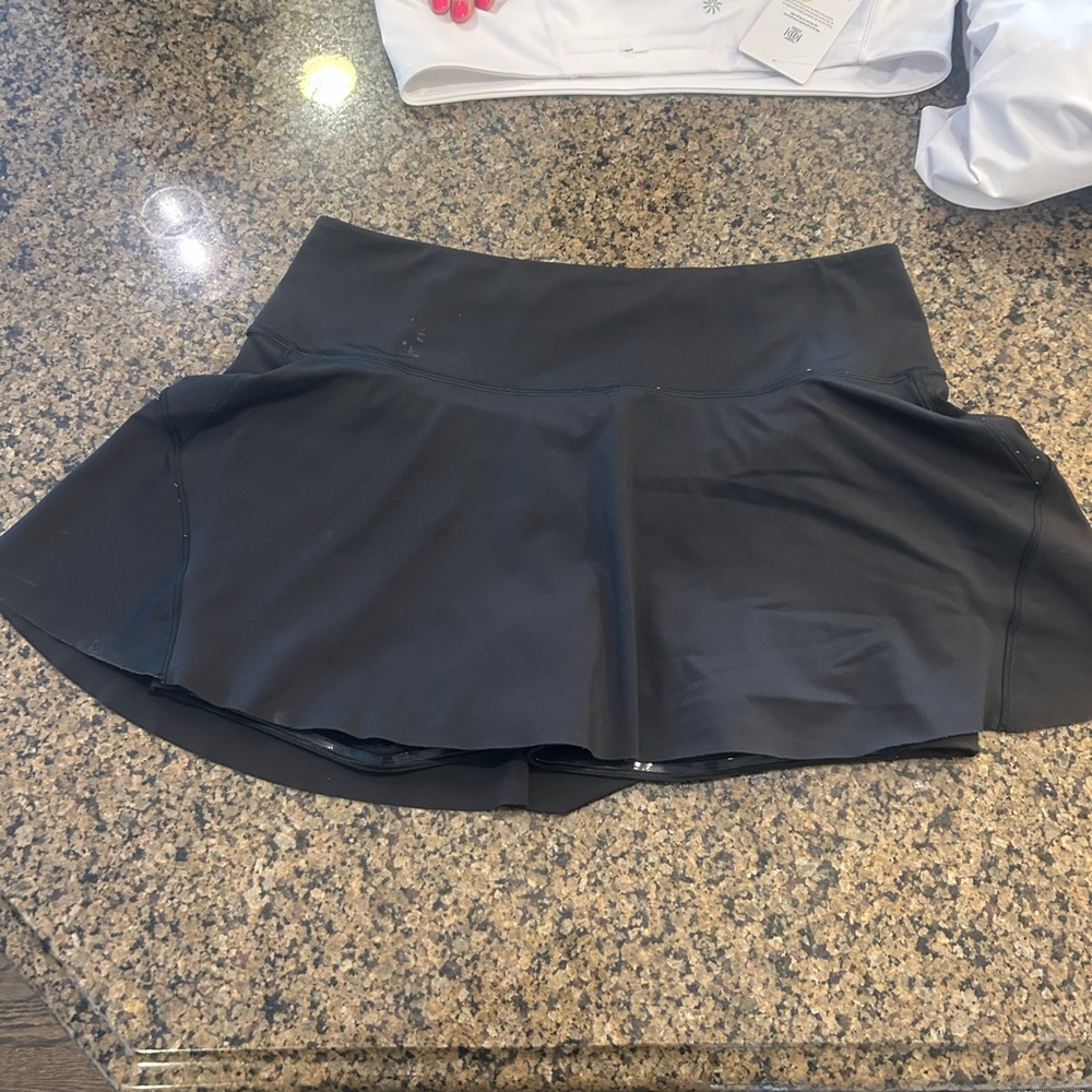 Athleta Gray Skater Mini Skirt High-Low Athletic
